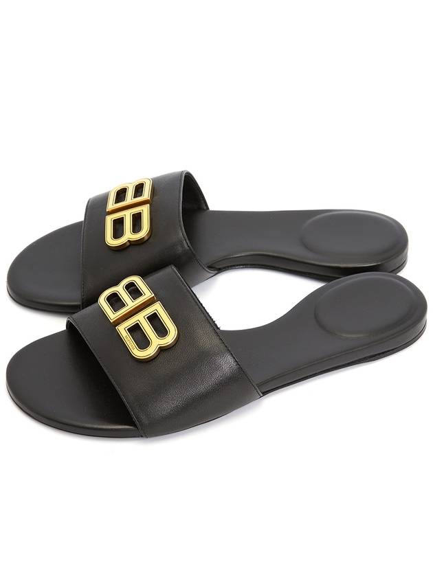 Luxury Balenciaga  Groupie Slippers Black