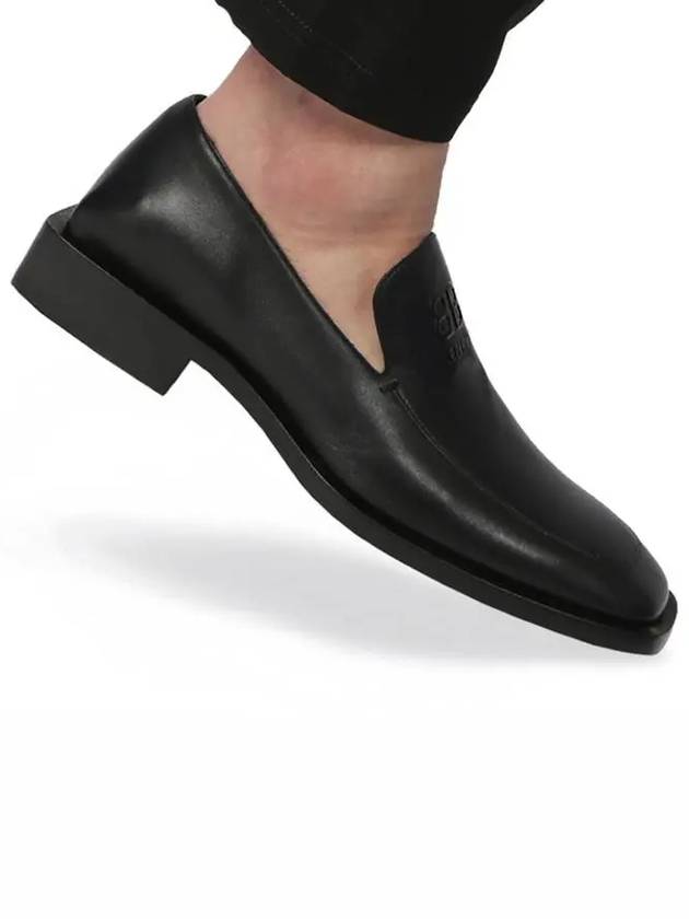 Luxury Balenciaga  BB Logo Square Toe Loafers Black