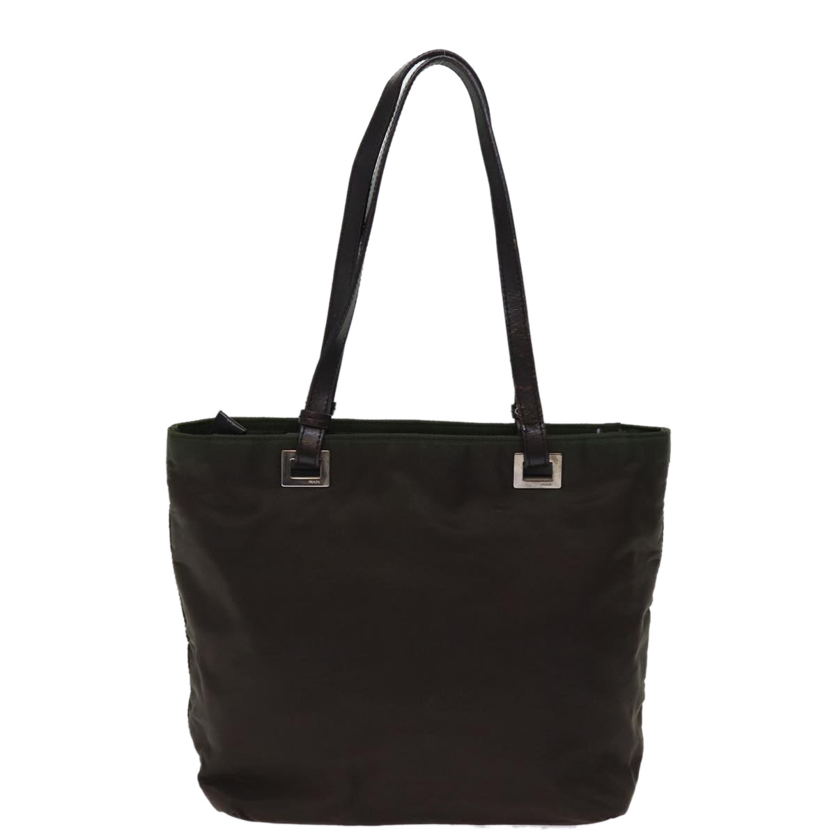 PRADA Tote Bag Nylon Khaki Auth 75017