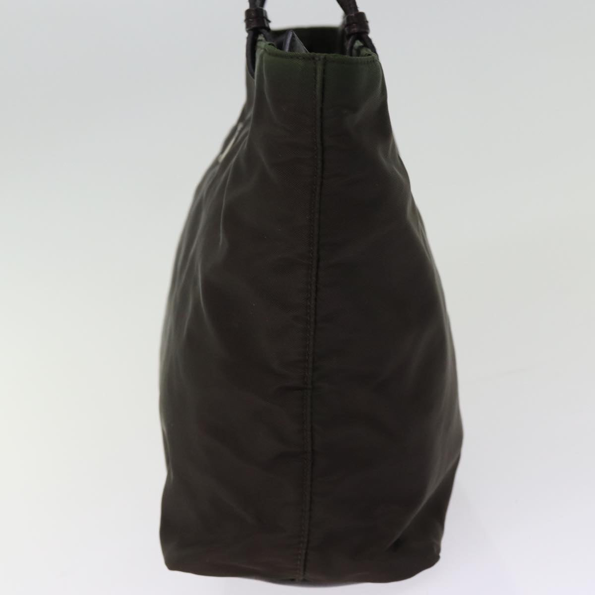 PRADA Tote Bag Nylon Khaki Auth 75017