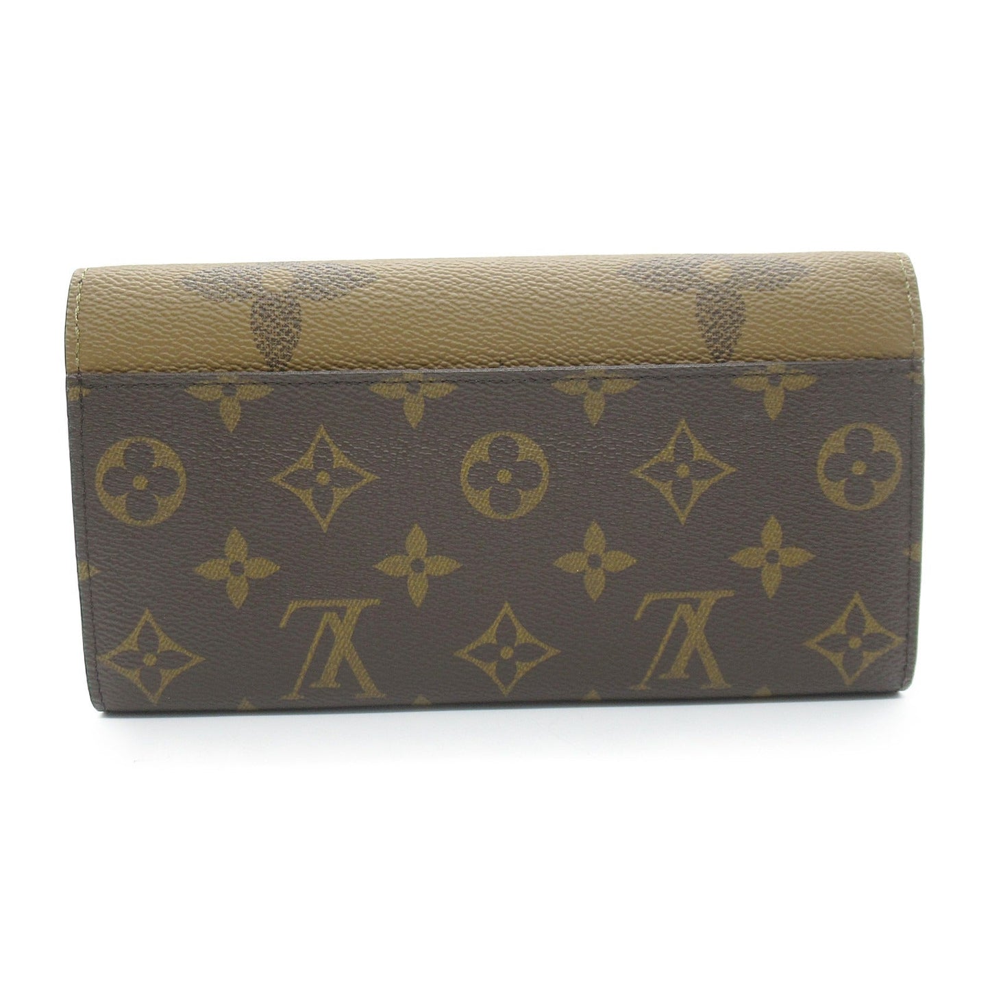 Louis Vuitton Portefolio Sarah Long Wallet Two Fable Wallet Two Foldable Wallet PVC  Canvas Monogram Giant Reversee   Brown M80726