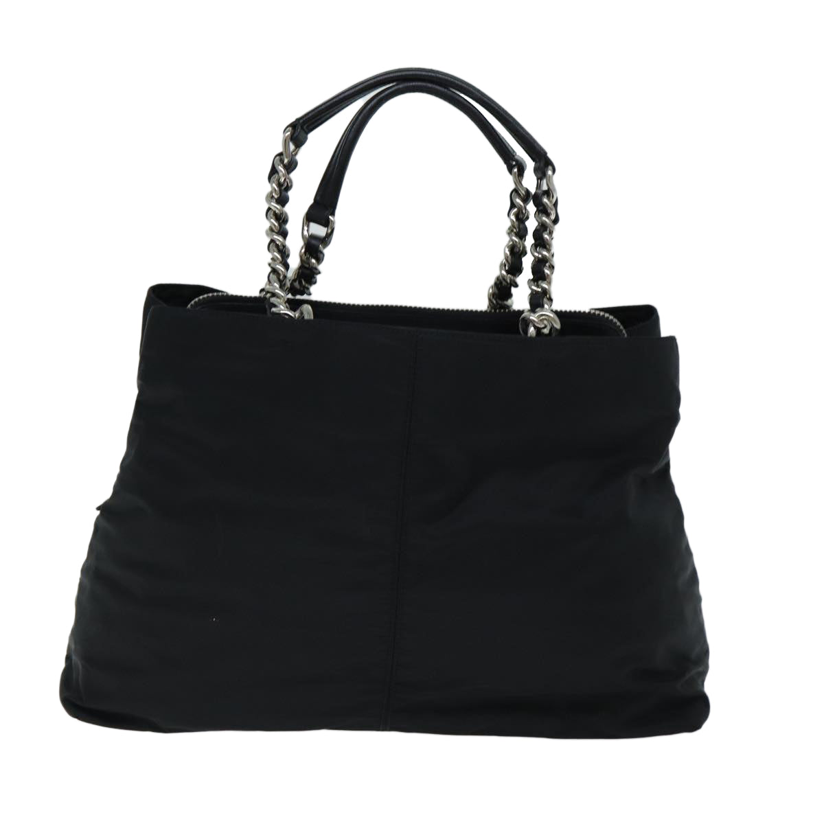 PRADA Tote Bag Nylon Black Auth 75367