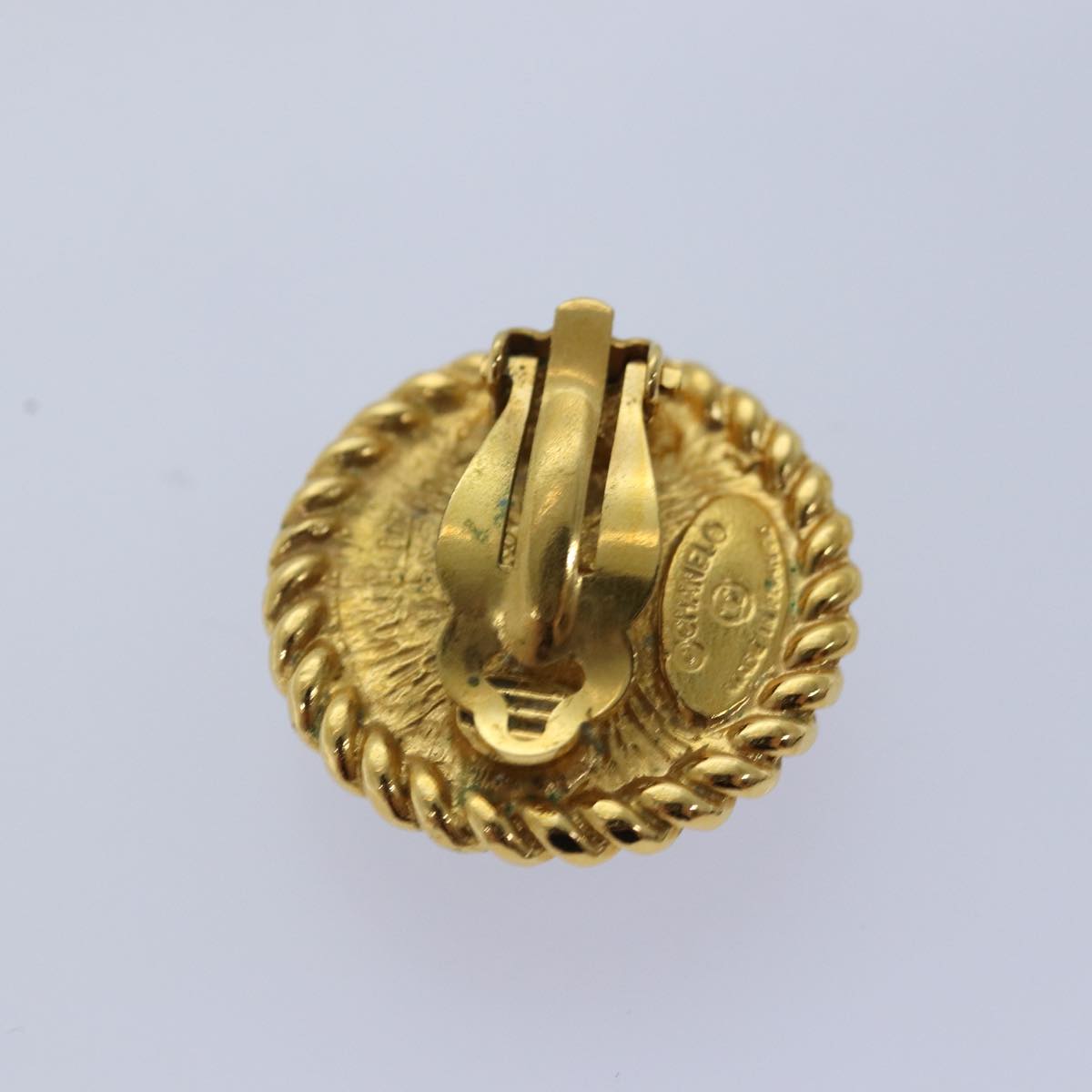 Top Quality Chanel Earring Gold CC Auth 75372