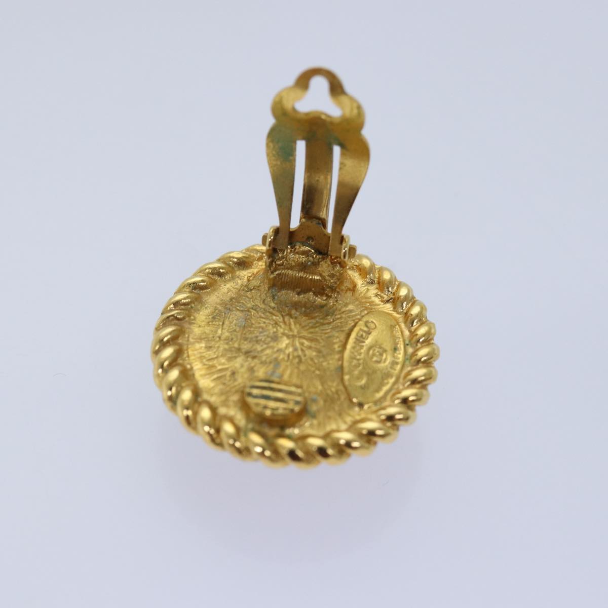 Top Quality Chanel Earring Gold CC Auth 75372