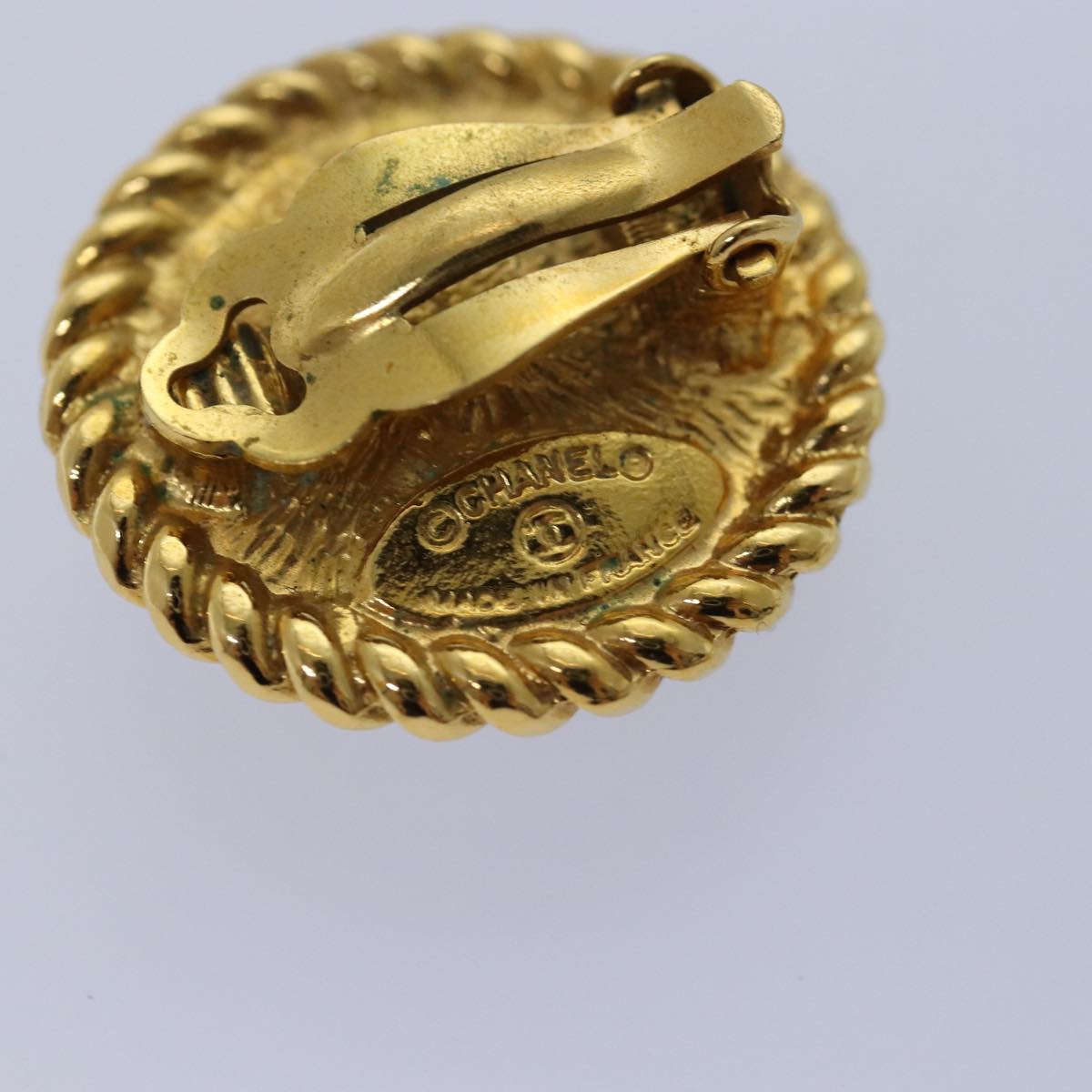 Top Quality Chanel Earring Gold CC Auth 75372