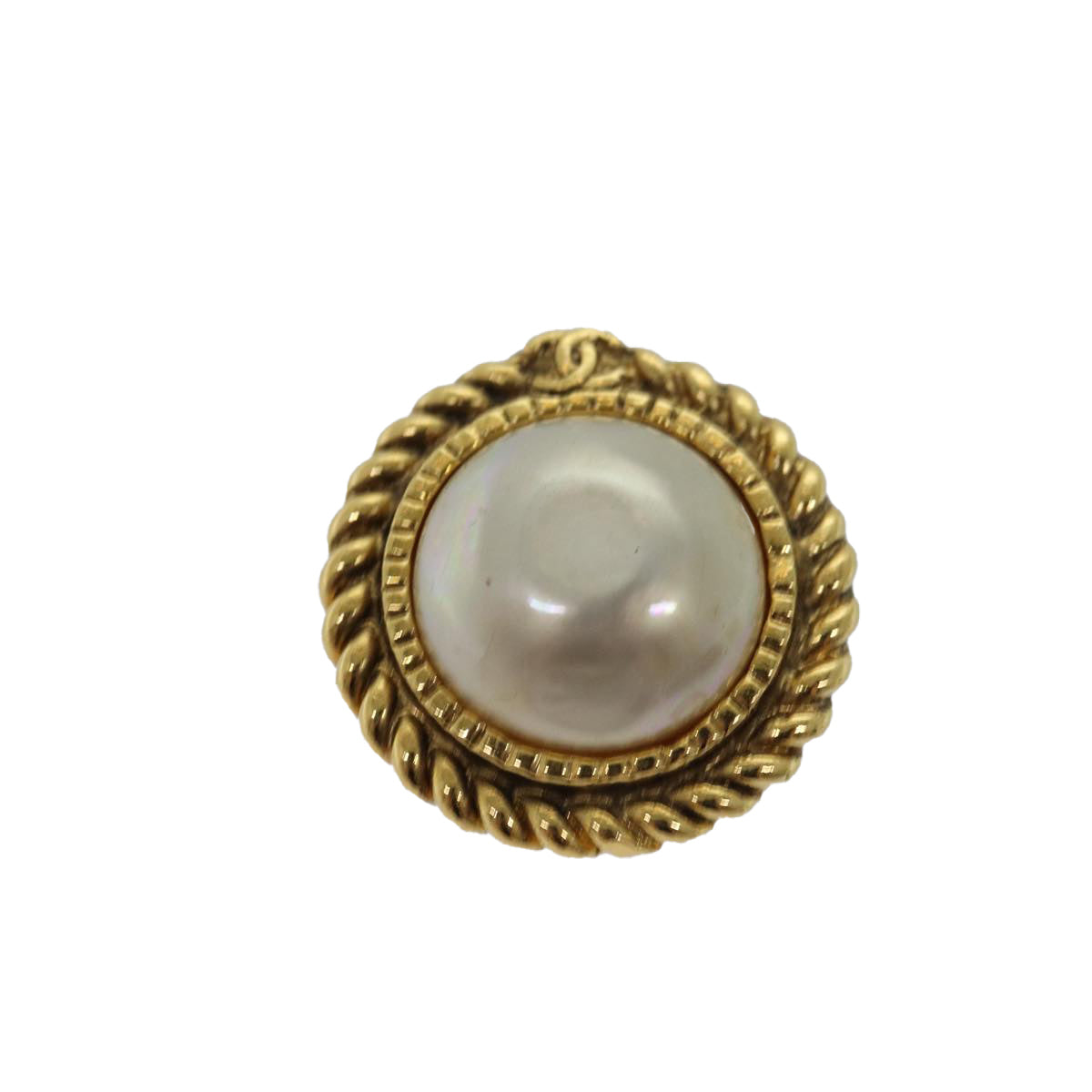 Top Quality Chanel Earring Gold CC Auth 75372