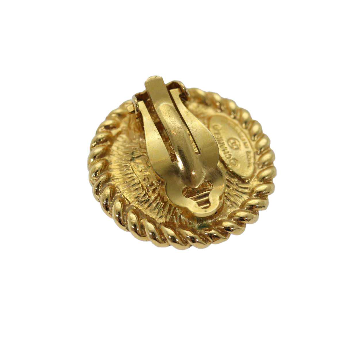 Top Quality Chanel Earring Gold CC Auth 75372