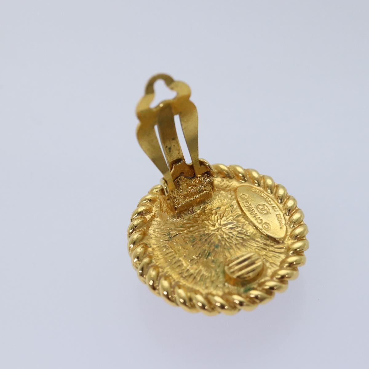 Top Quality Chanel Earring Gold CC Auth 75372