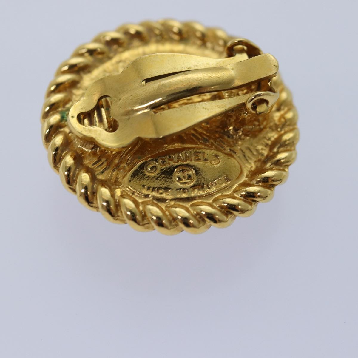 Top Quality Chanel Earring Gold CC Auth 75372