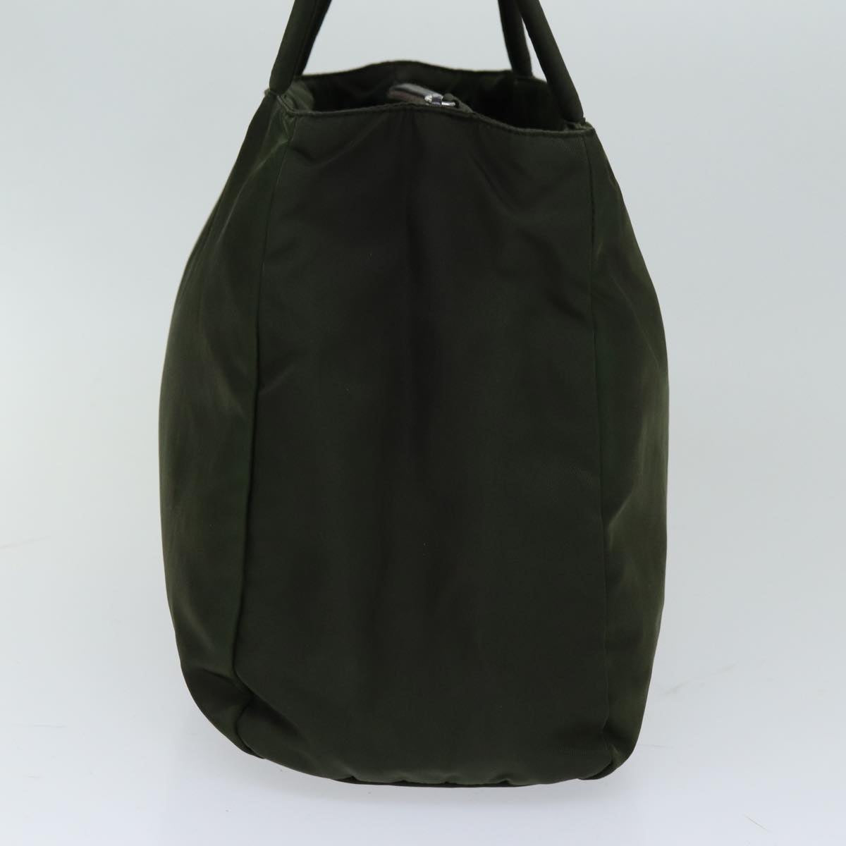PRADA Tote Bag Nylon Khaki Auth 75448