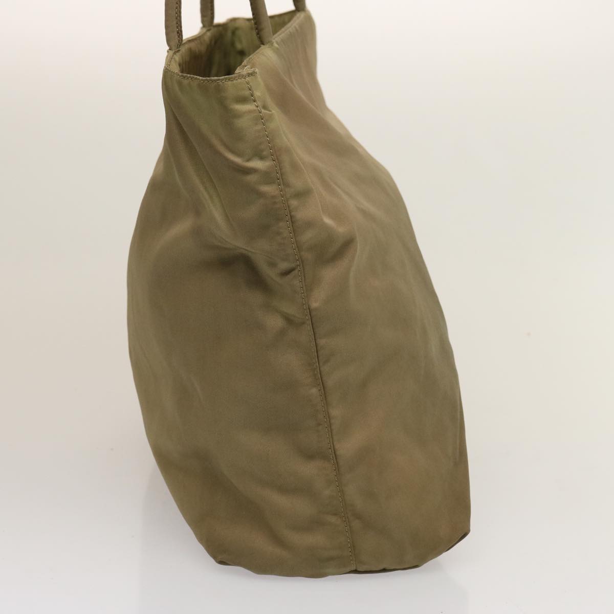 PRADA Tote Bag Nylon Khaki Auth 75583