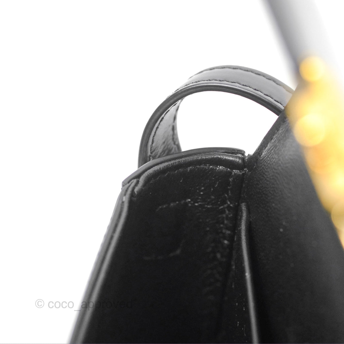 Celine Triomphe Shoulder Bag Black Calfskin