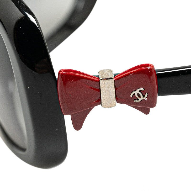 Chanel Coco Ribbon Motif Sun Sunglasses 5170-A c.1231/8G Black Red   CHANEL