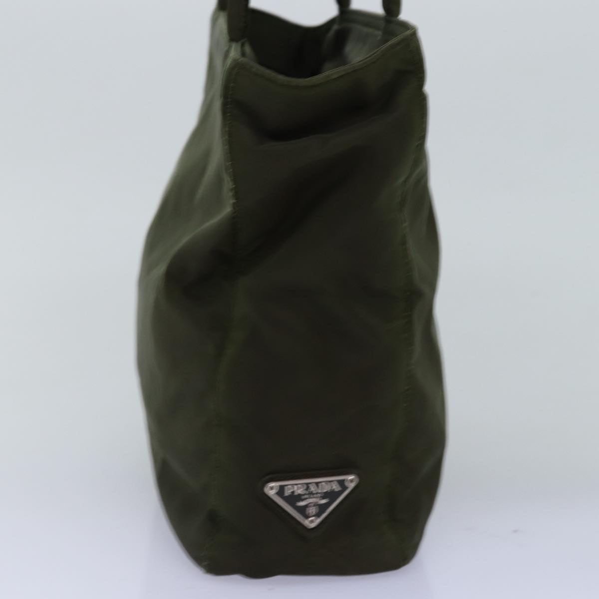PRADA Tote Bag Nylon Khaki Auth 75997