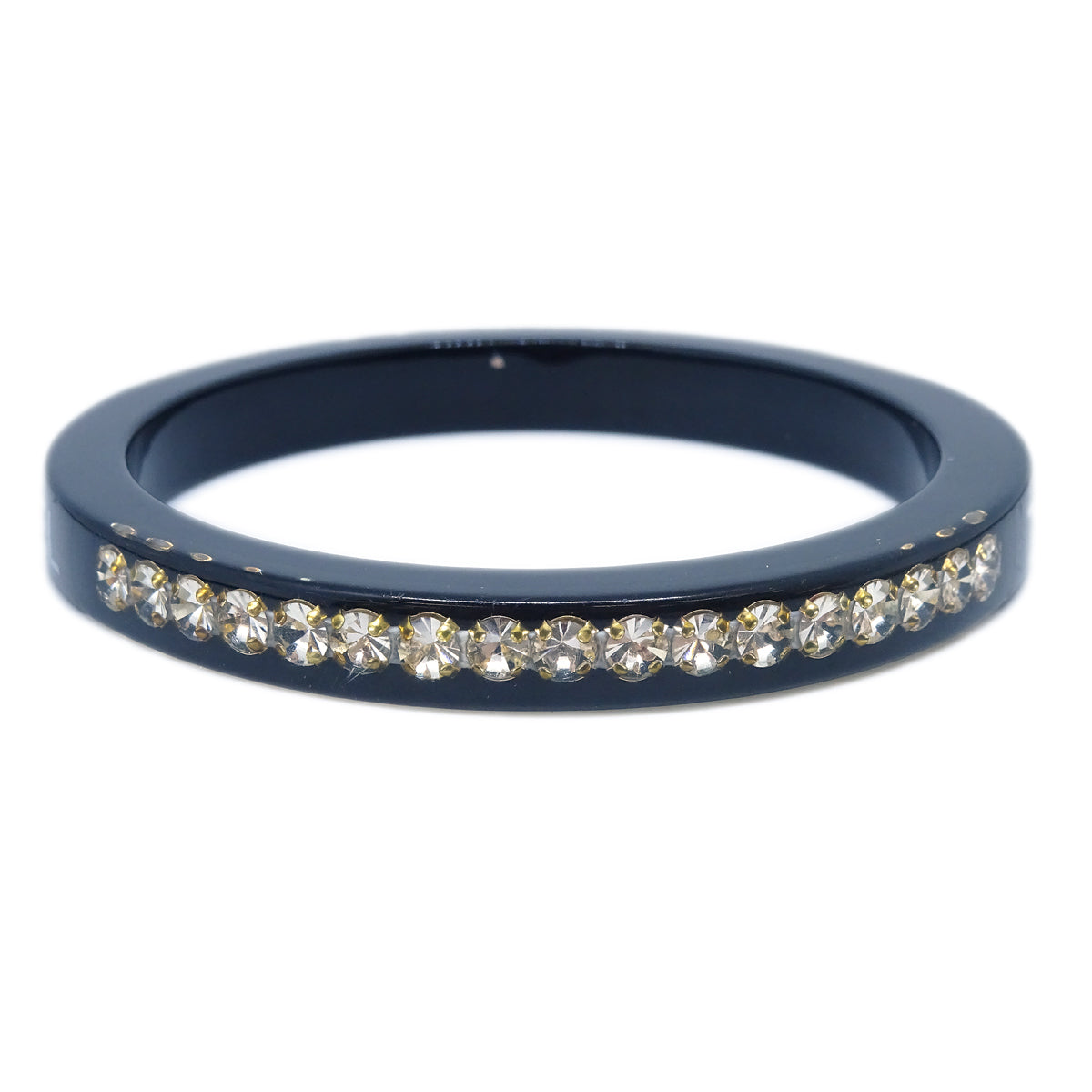 Chanel Bangle Rhinestone Black 05P