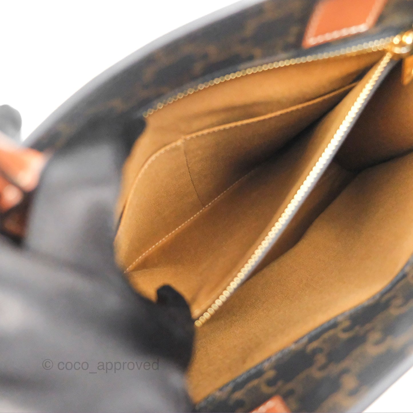 Celine Small Vertical Cabas Tote Triomphe Canvas Tan