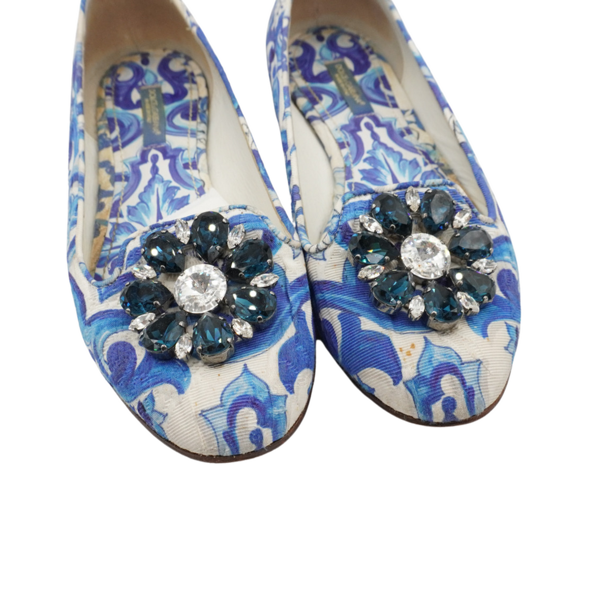 Dolce & Gabbana 'Majolica Tile' Flats - Women's 37.5