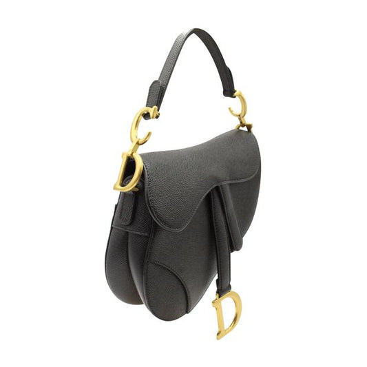 DIOR Black Leather Saddle Bag