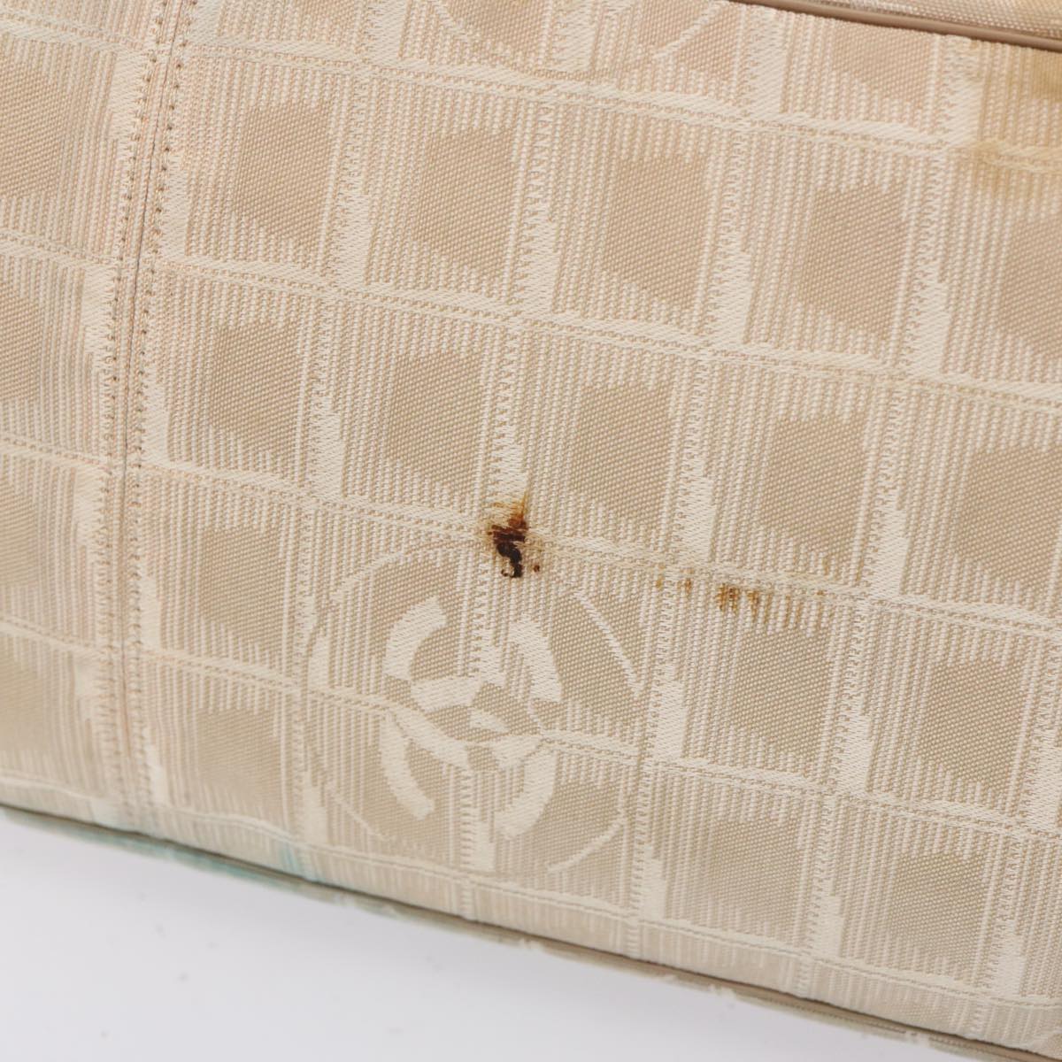 Top Quality Chanel New Travel Line Tote Bag Nylon Beige CC Auth 76174