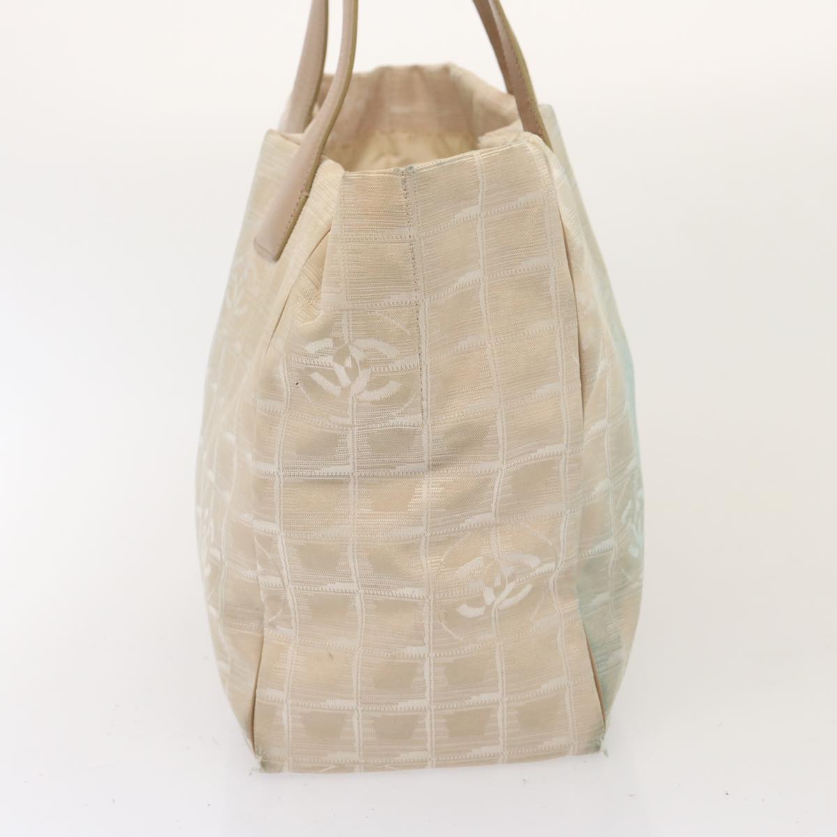 Top Quality Chanel New Travel Line Tote Bag Nylon Beige CC Auth 76174