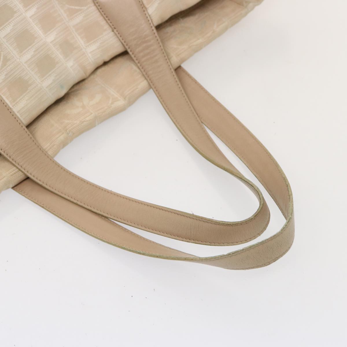 Top Quality Chanel New Travel Line Tote Bag Nylon Beige CC Auth 76174