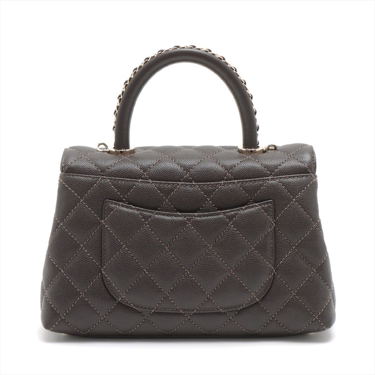 Chanel Cocohandle Caviar S 2WAY HandBag Mattress Brown Gold  IC Chip With