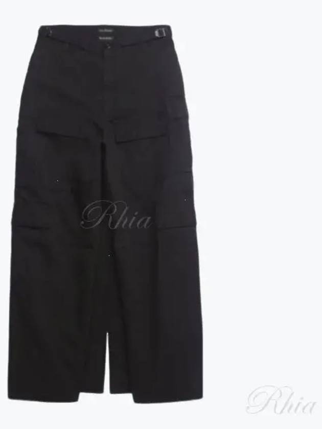 Luxury Balenciaga  Apron Cargo Pants A Line Skirt Black Black