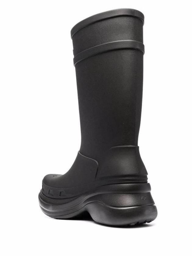 Luxury Balenciaga  Crocs Rain Boots Black
