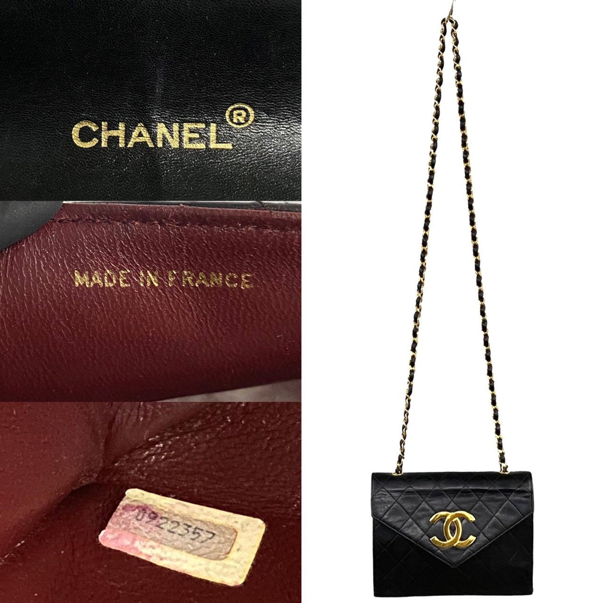 CHANEL Shoulder Bag leather black