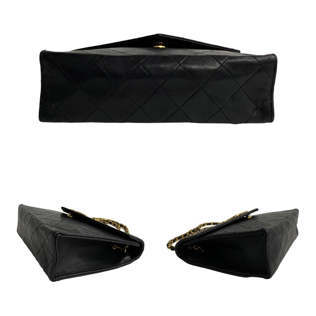 CHANEL Shoulder Bag leather black