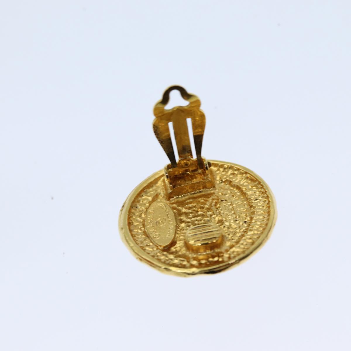 Top Quality Chanel Earring Gold CC Auth 76300