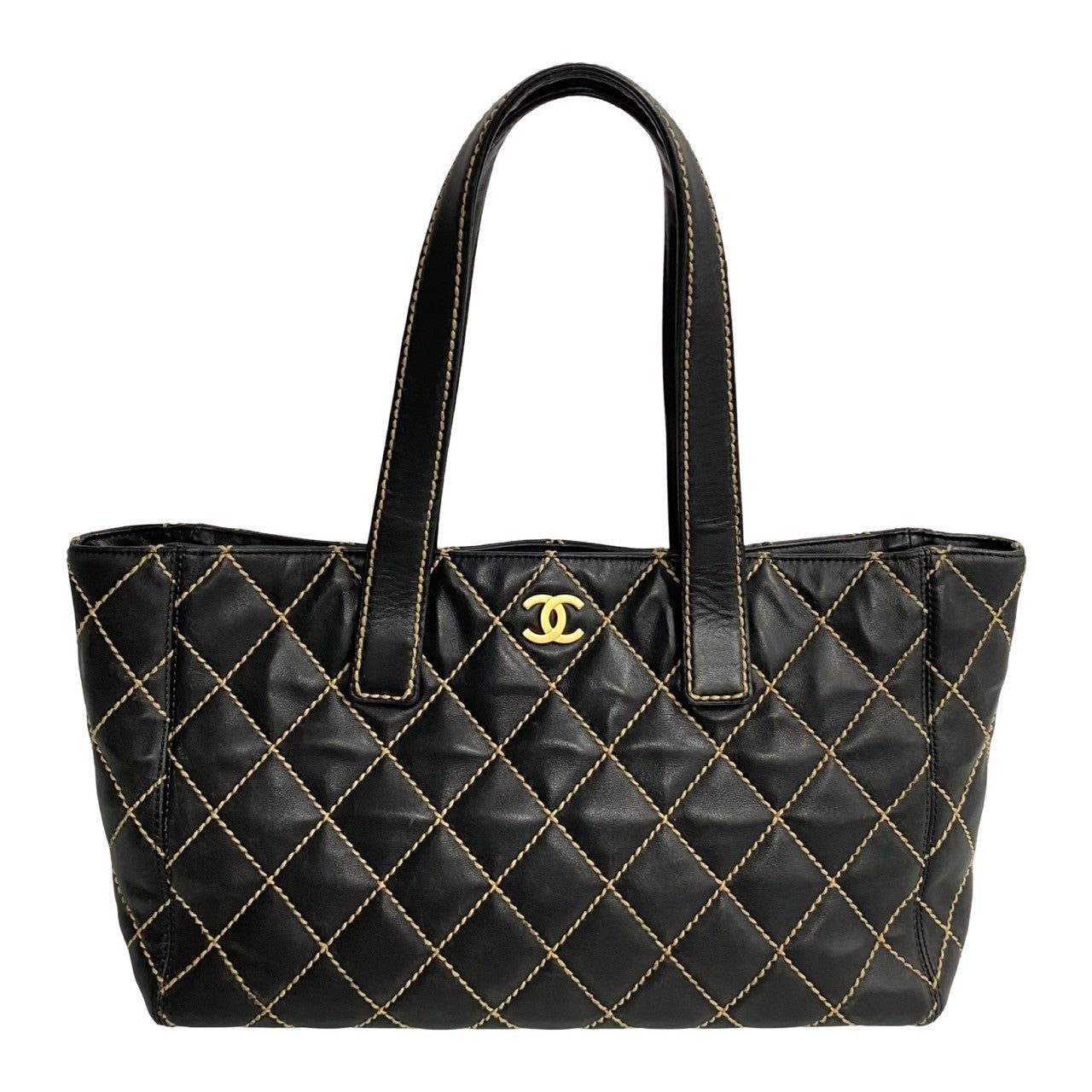 CHANEL Tote Bag leather black