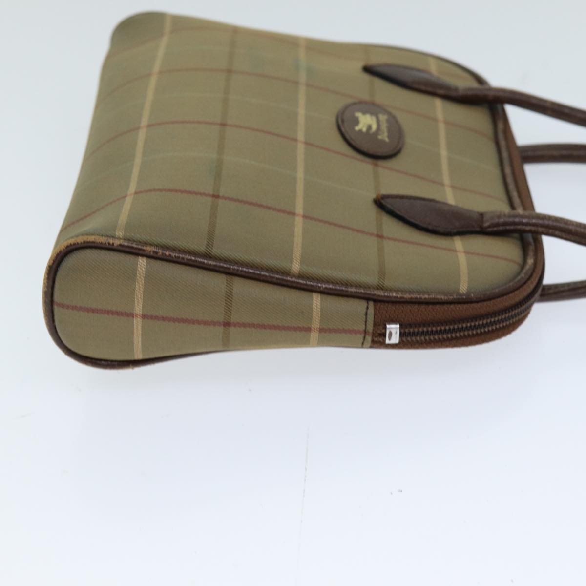 BURBERRYSs Nova Check Hand Bag Canvas Beige Auth 76501