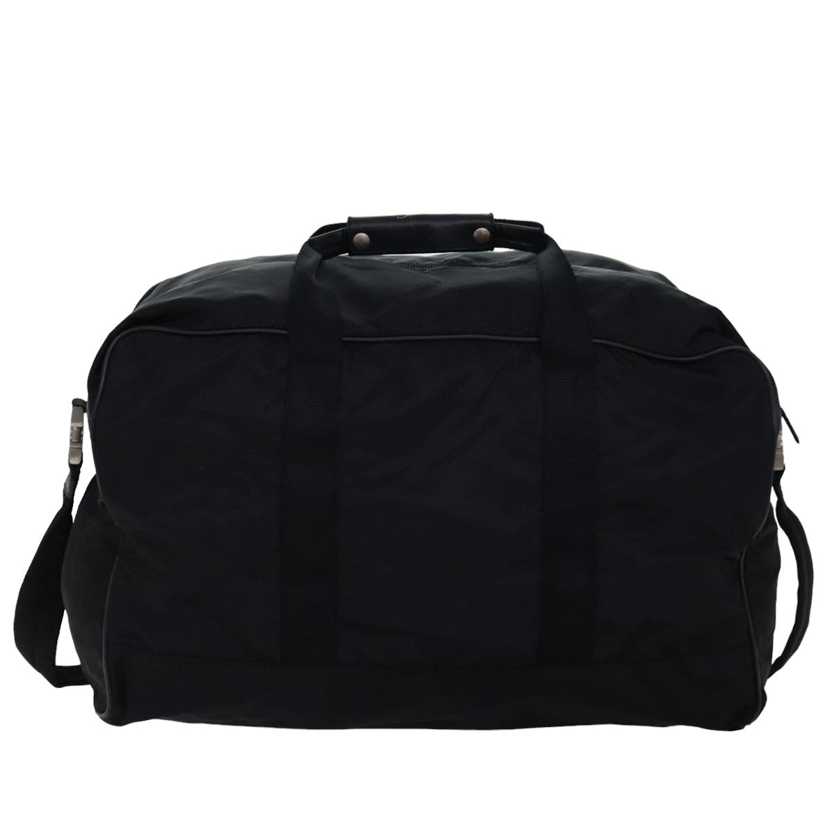 PRADA Boston Bag Nylon 2way Black Auth 76660