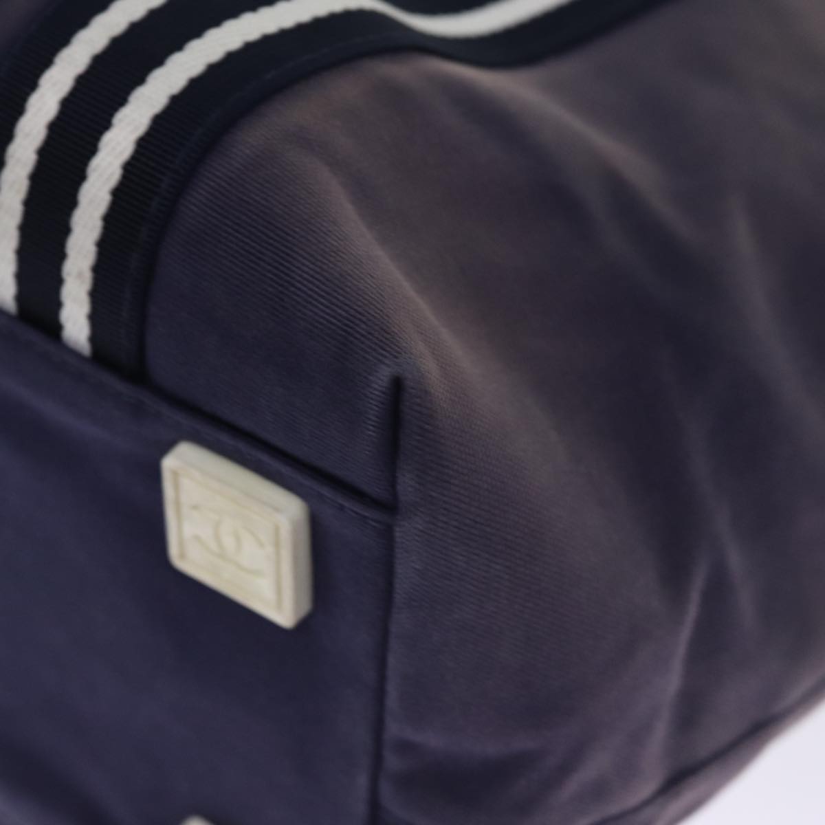 CHANEL Sports Line Tote Bag Canvas Purple CC Auth 76725