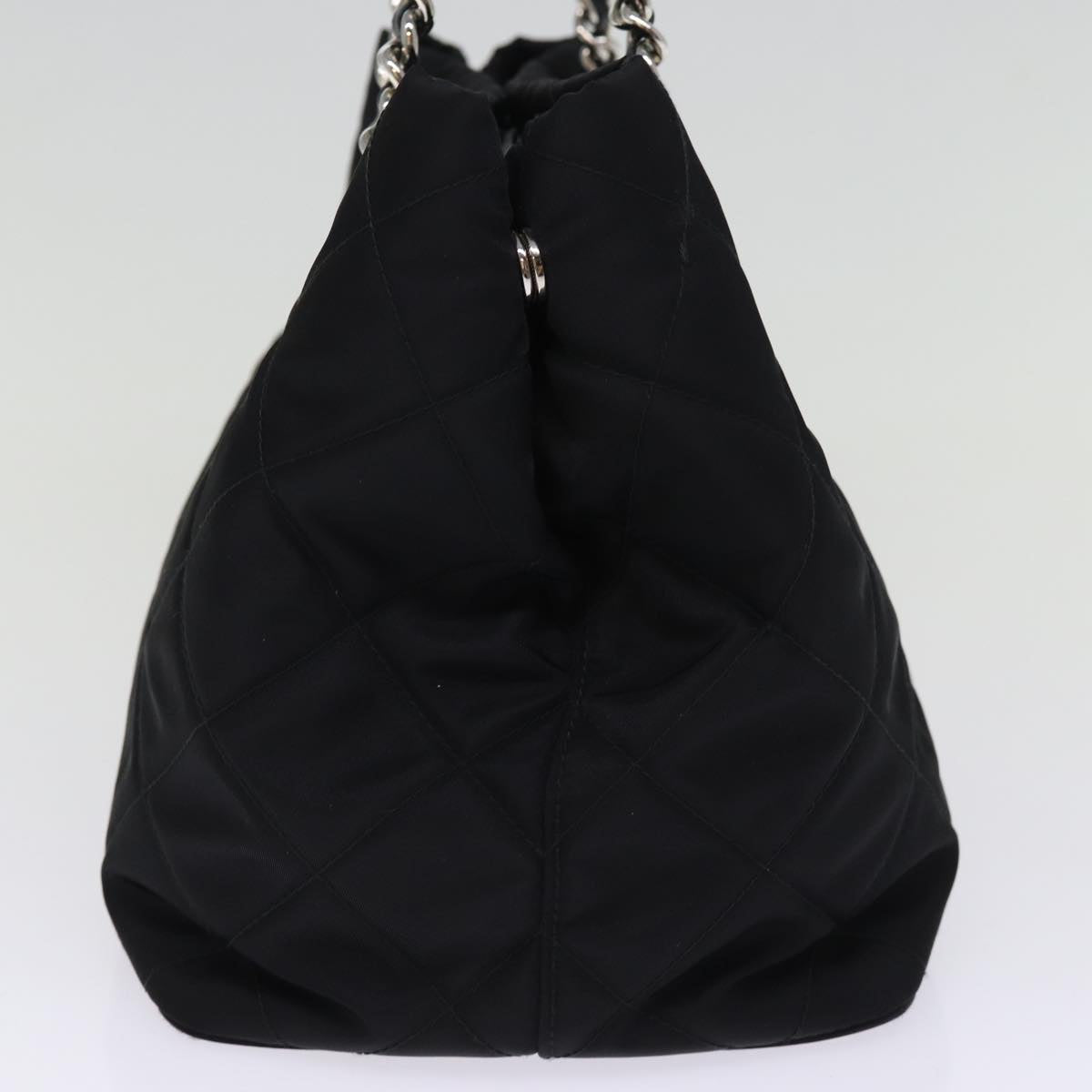 PRADA Chain Shoulder Bag Nylon 2way Black Auth 76803