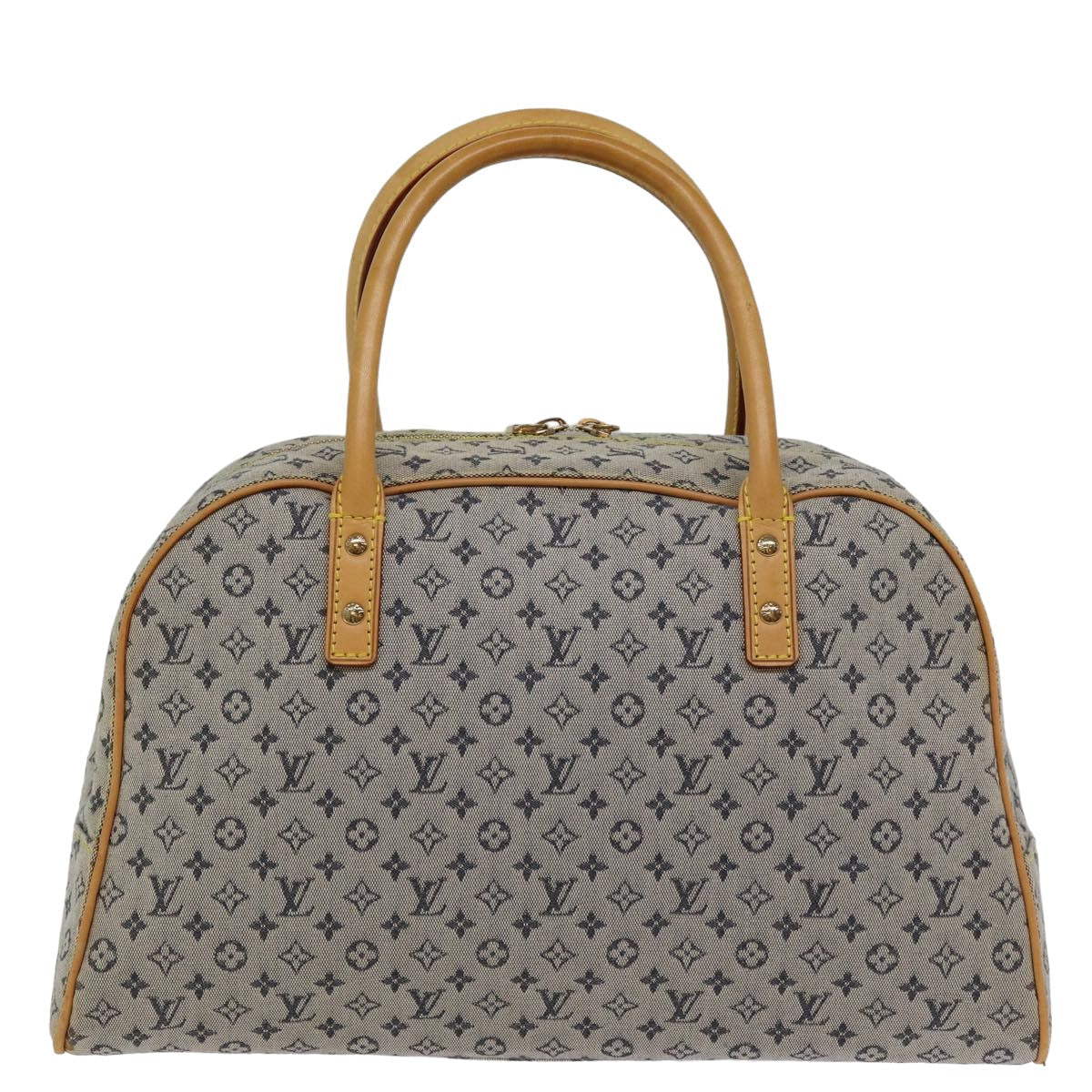 LOUIS VUITTON Monogram mini Marie Hand Bag Blue M92003 LV Auth 76943
