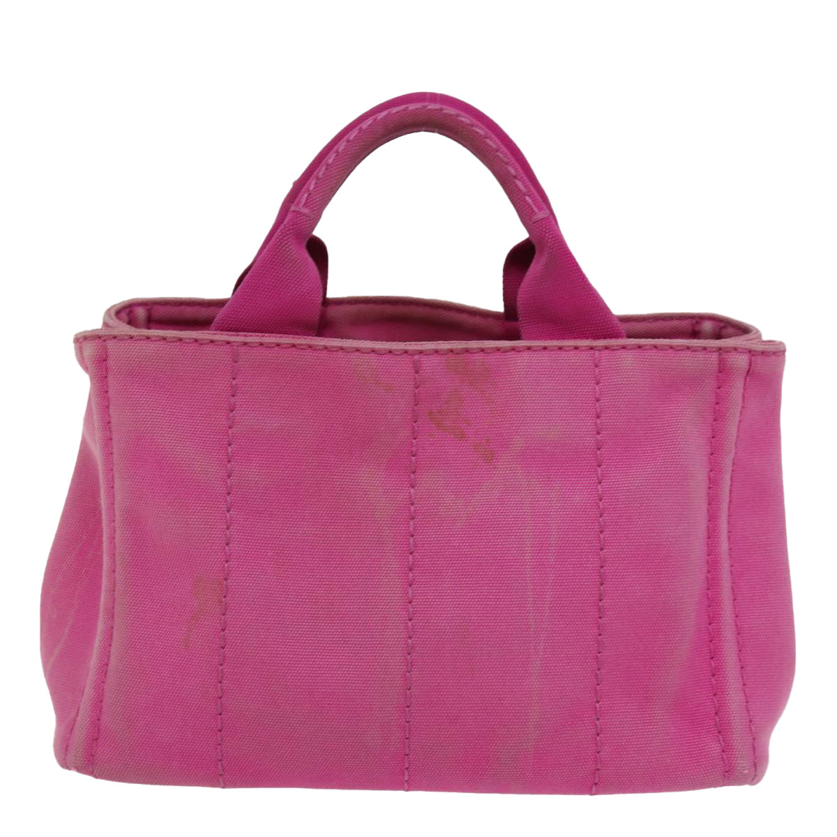 PRADA Canapa PM Hand Bag Canvas 2way Pink Auth 76984