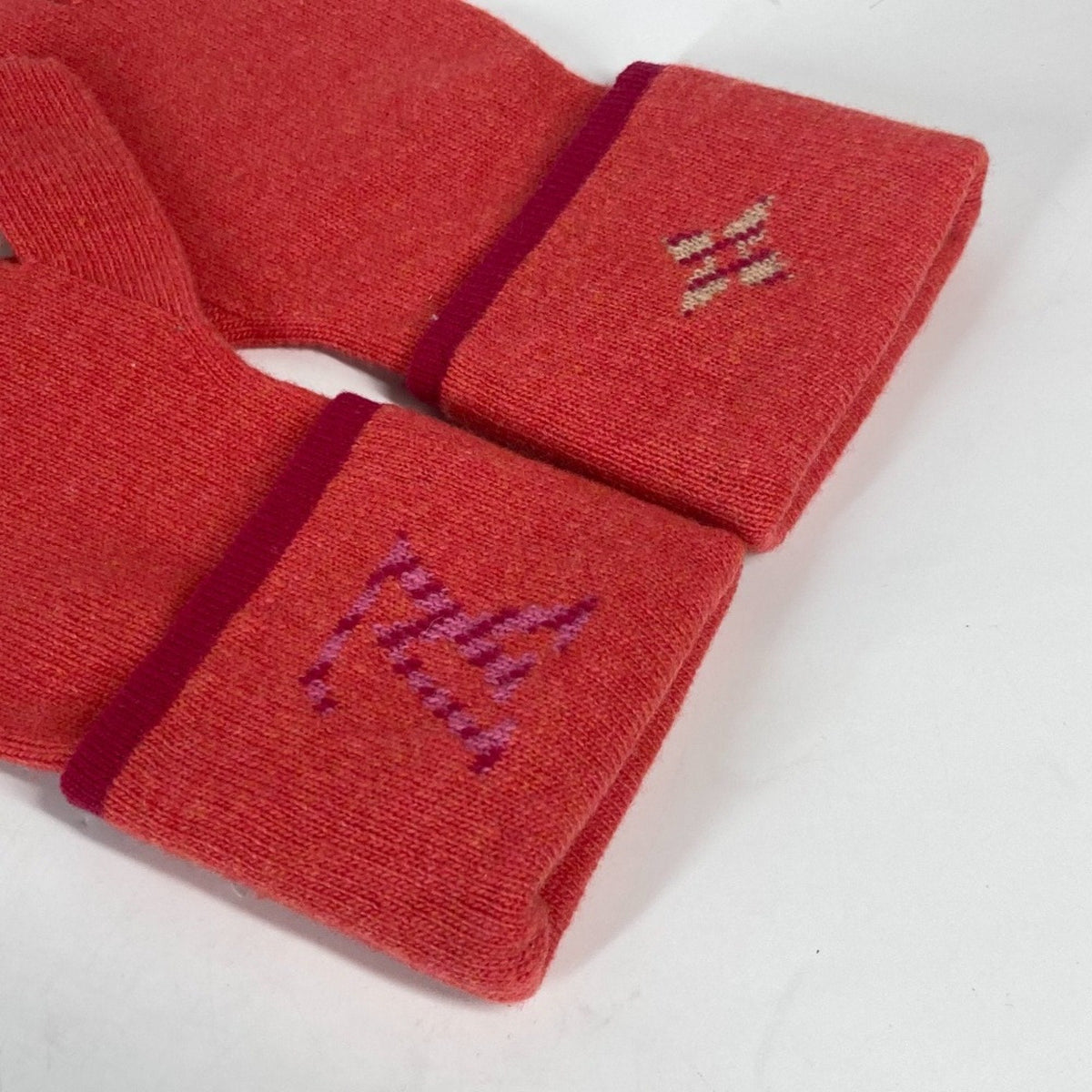 Louis Vuitton pink  Color Wool Cashmere Warm Gloves
