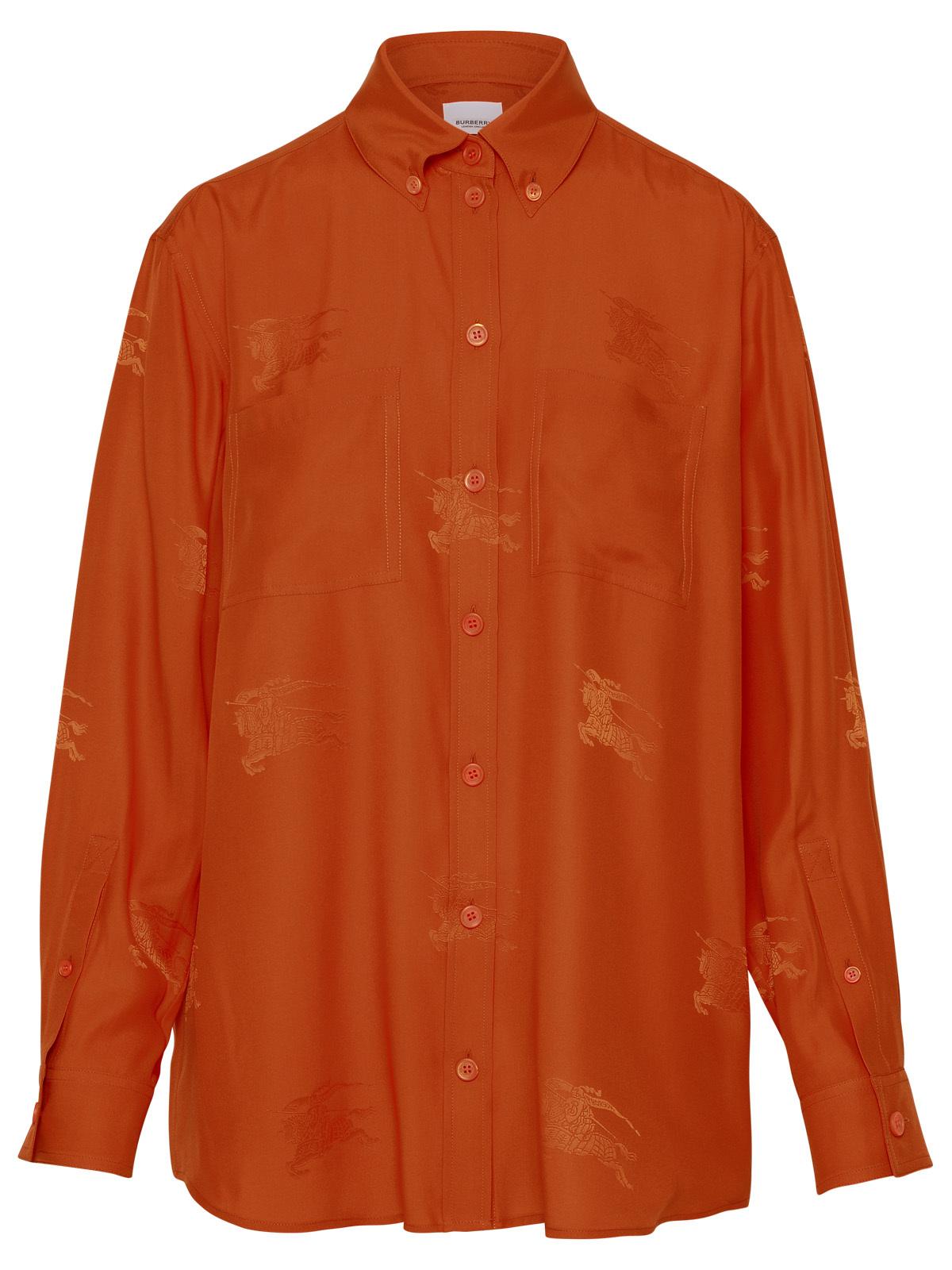 Burberry Ivanna Silk Orange Shirt Woman