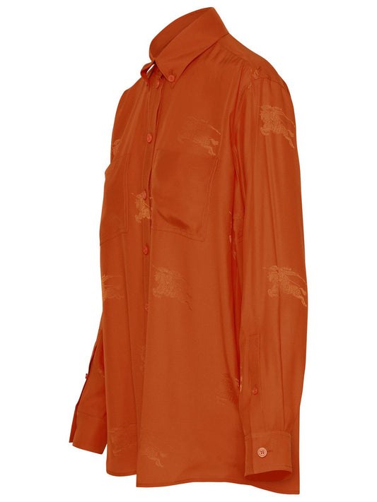 Burberry Ivanna Silk Orange Shirt Woman