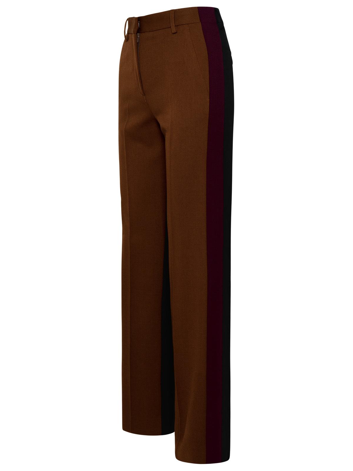 Burberry Brown Wool Blend Lottie Pants Woman