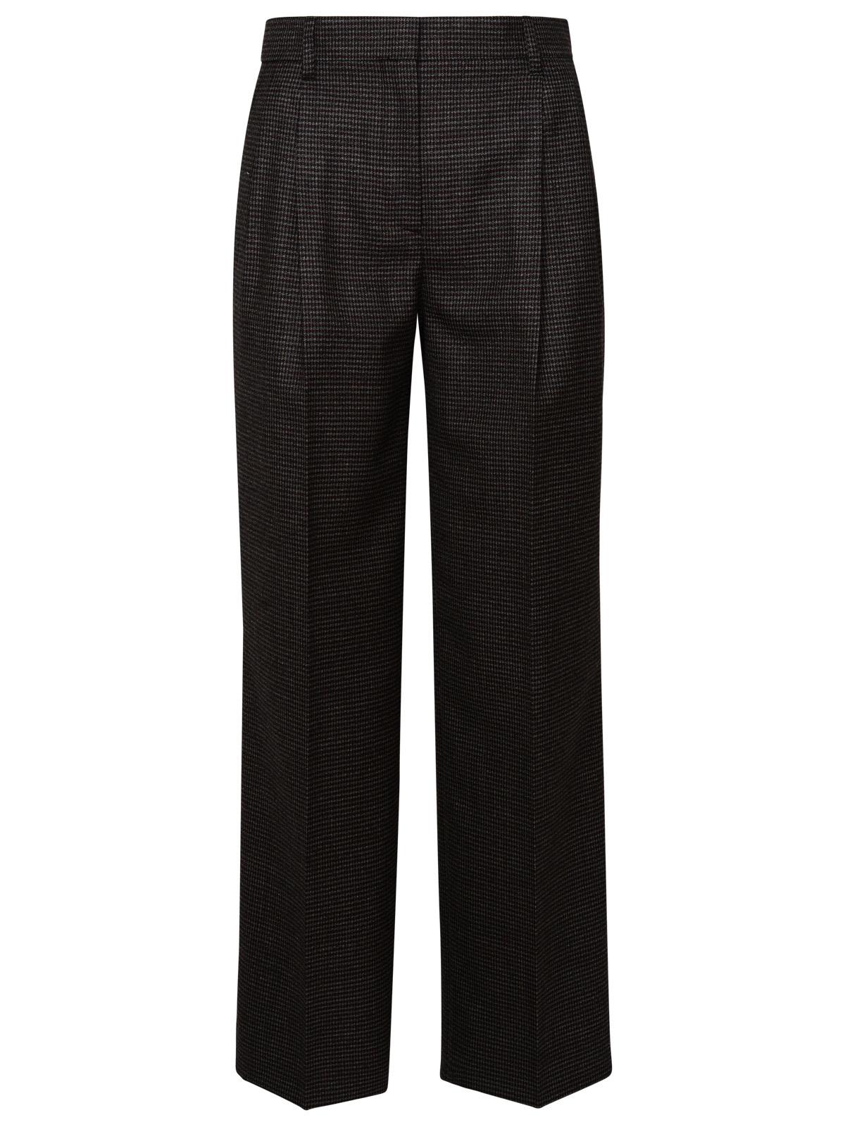 Burberry Grey Wool Gaelle Pants Woman