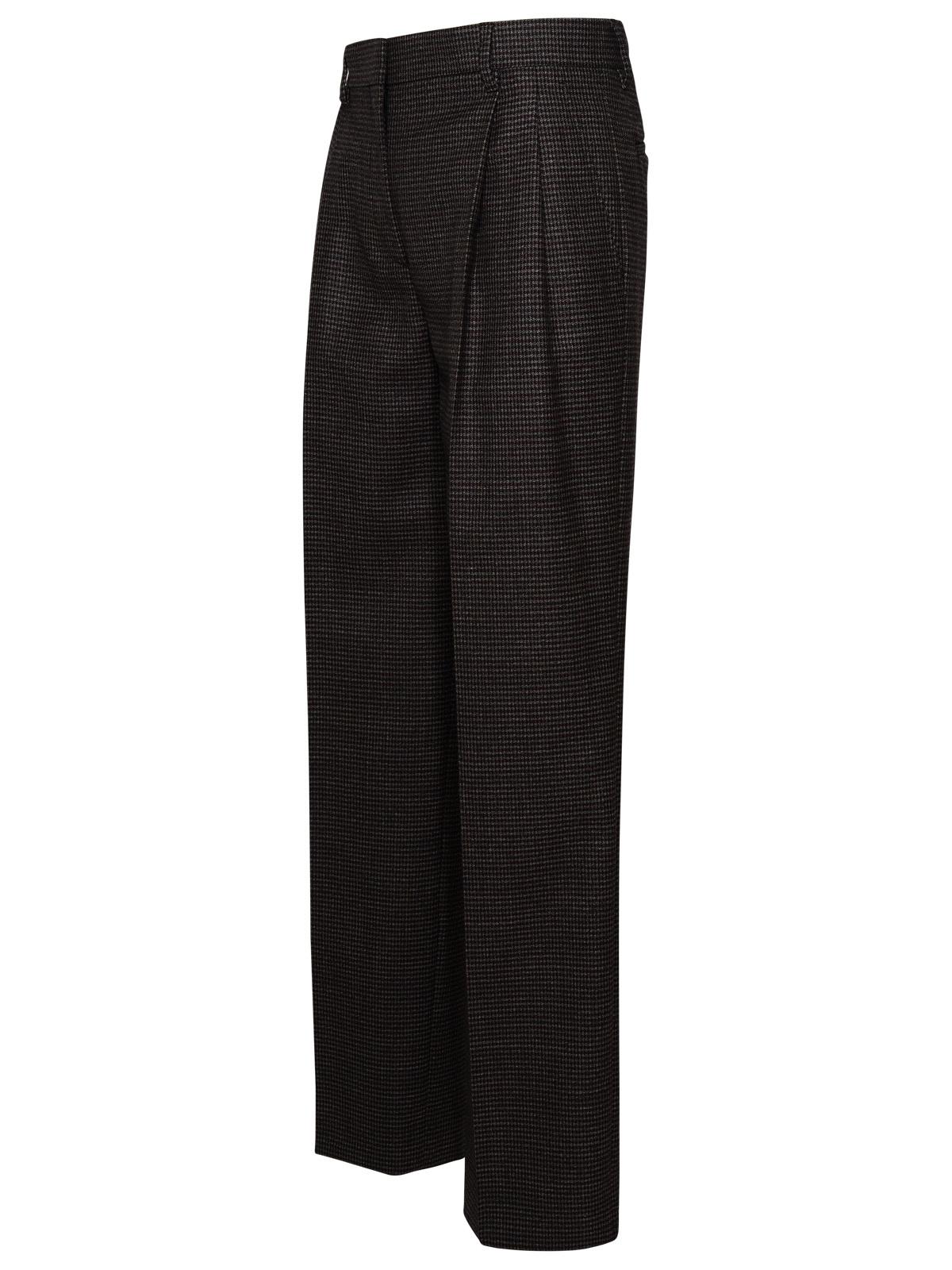 Burberry Grey Wool Gaelle Pants Woman