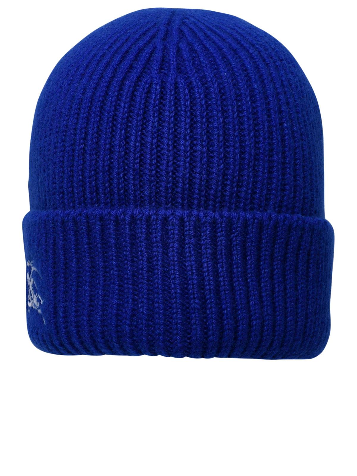 Burberry Blue Cashmere Beanie Woman