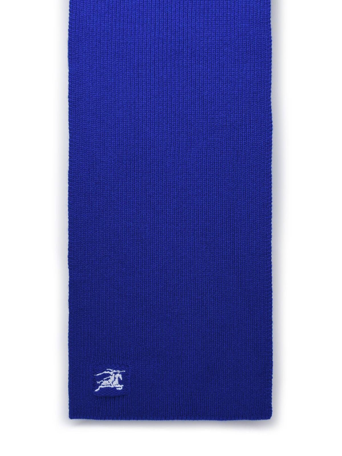 Burberry Blue Cashmere Scarf Woman