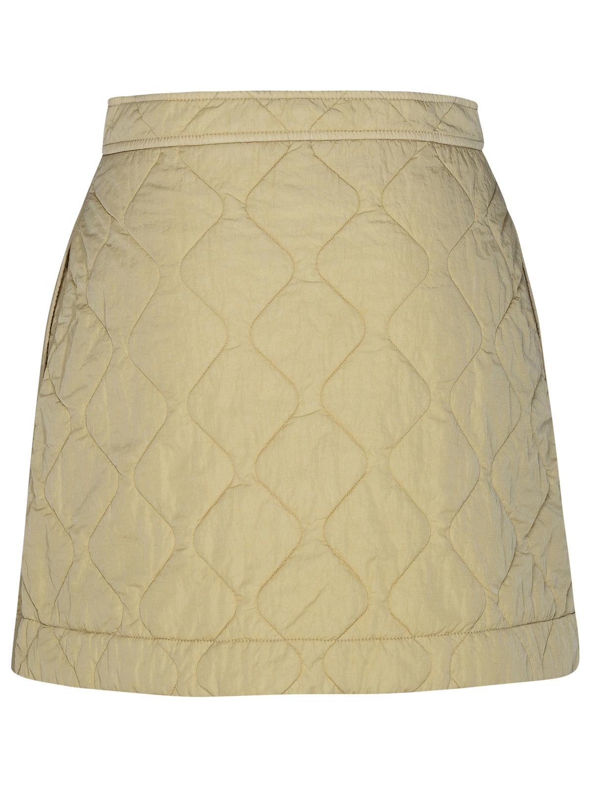 Burberry Beige Nylon Miniskirt Woman