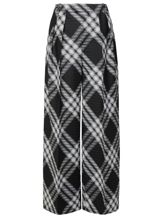 Burberry Black Wool Pants Woman