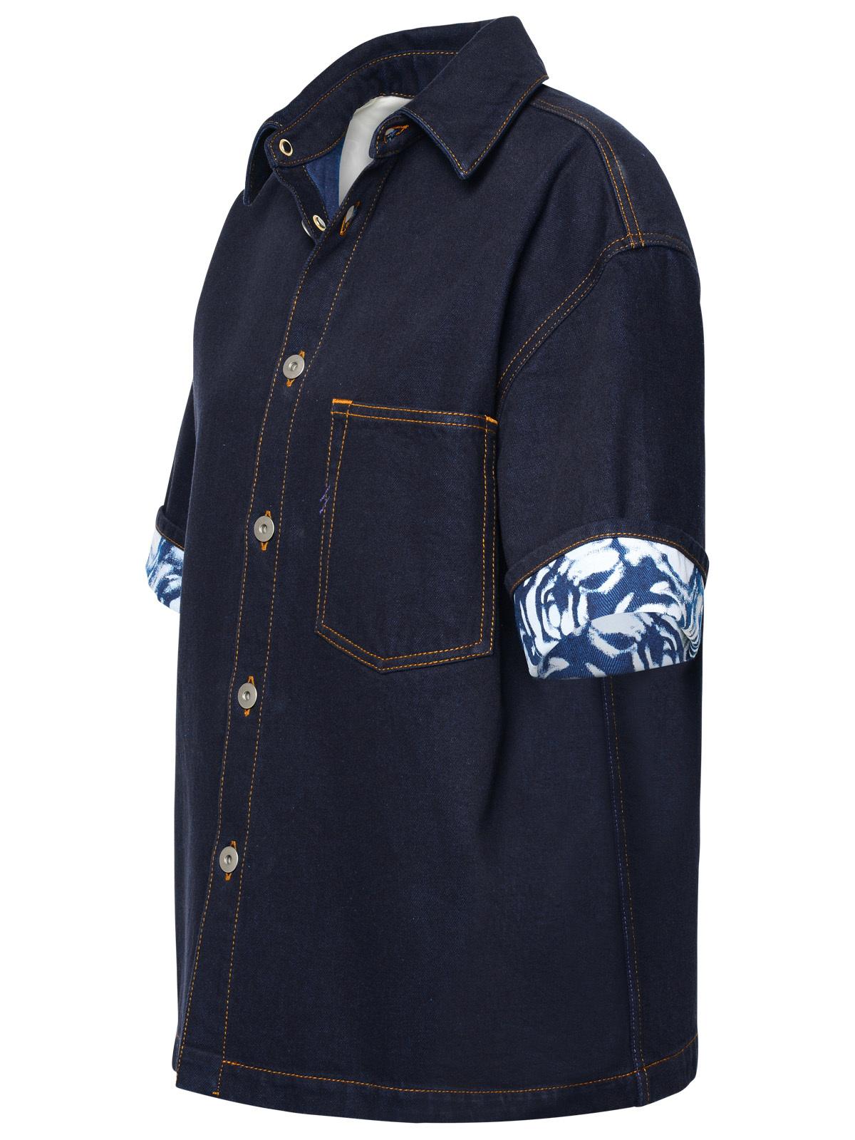 Burberry Blue Cotton Shirt Woman