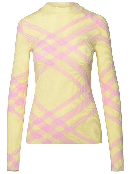 Burberry Cream Wool Blend Sweater Woman